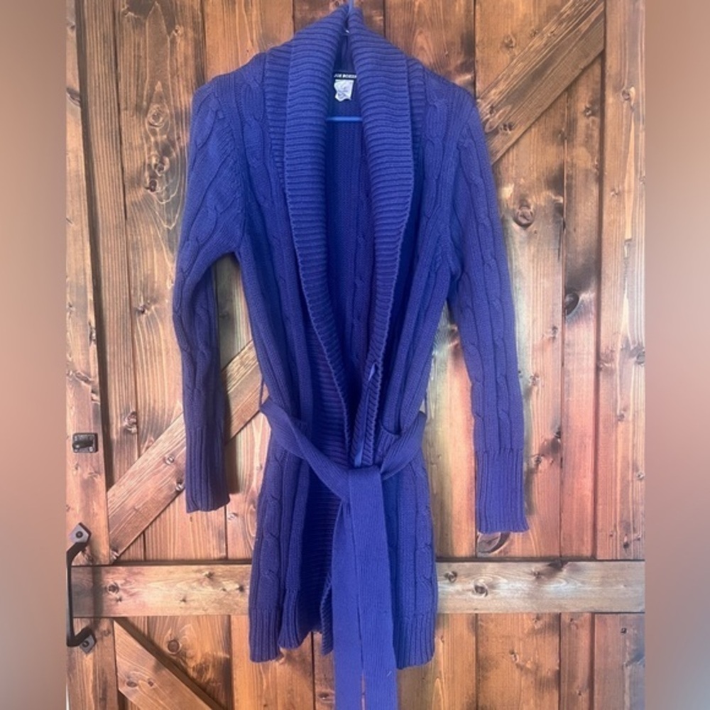 NWOT Women’s Y2K Chunky Joe Boxer Long Tie Sweater Cardigan